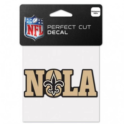 New Orleans Saints Decal 4x4 Perfect Cut Color Slogan