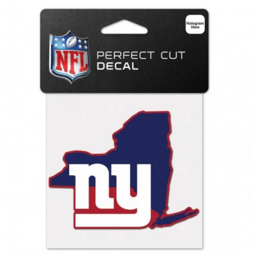 New York Giants Decal 4x4 Perfect Cut Color State Shape