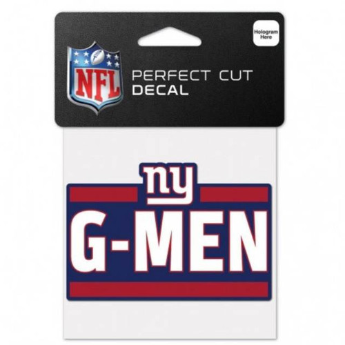 New York Giants Decal 4x4 Perfect Cut Color Slogan