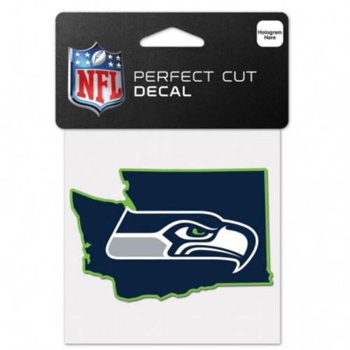 Seattle Seahawks Decal 4x4 Perfect Cut Color State Shape