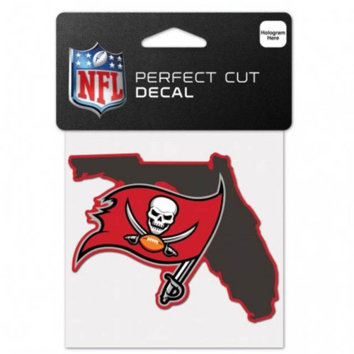 Tampa Bay Buccaneers Decal 4x4 Perfect Cut Color State Shape