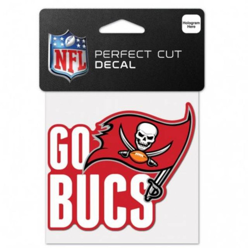 Tampa Bay Buccaneers Decal 4x4 Perfect Cut Color Slogan