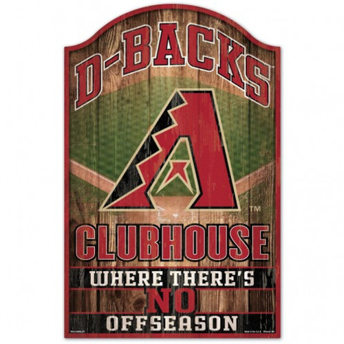 Arizona Diamondbacks Sign 11x17 Wood Fan Cave Design