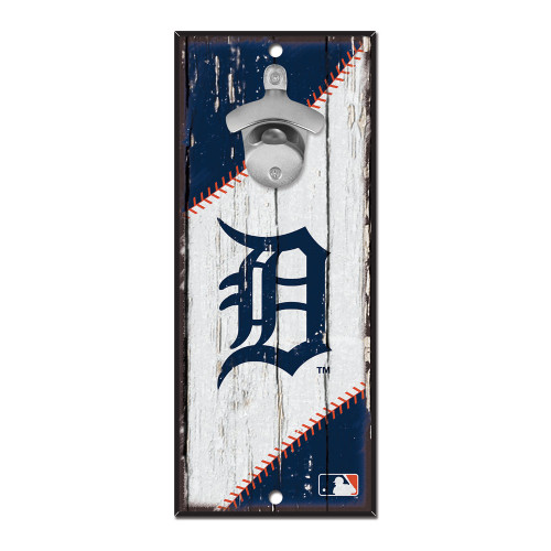 Detroit Tigers Sign Wood 5x11 Bottle Opener