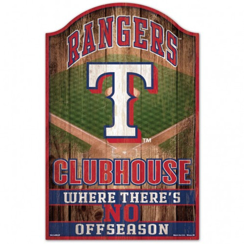 Texas Rangers Sign 11x17 Wood Fan Cave Design