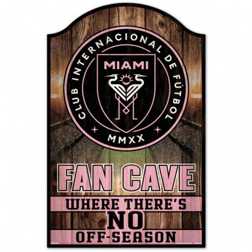 Inter Miami CF Sign 11x17 Wood Fan Cave Design