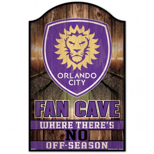 Orlando City SC Sign 11x17 Wood Fan Cave Design