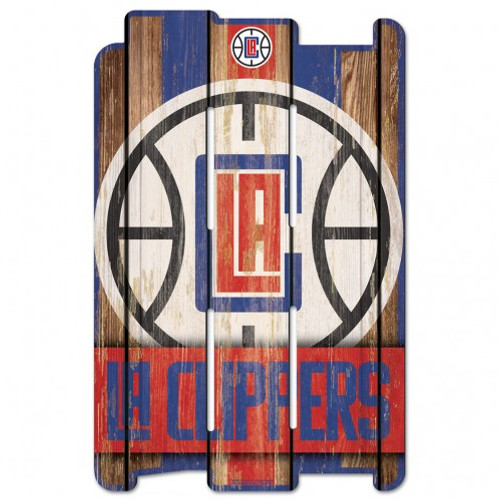 Los Angeles Clippers Sign 11x17 Wood Fence Style