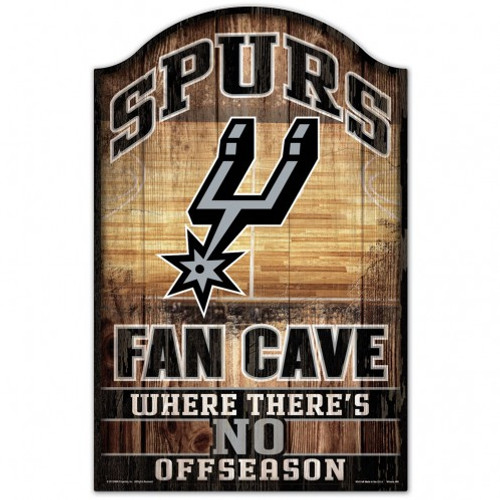 San Antonio Spurs Sign 11x17 Wood Fan Cave Design