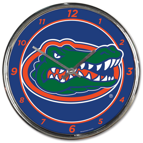 Florida Gators Round Chrome Wall Clock