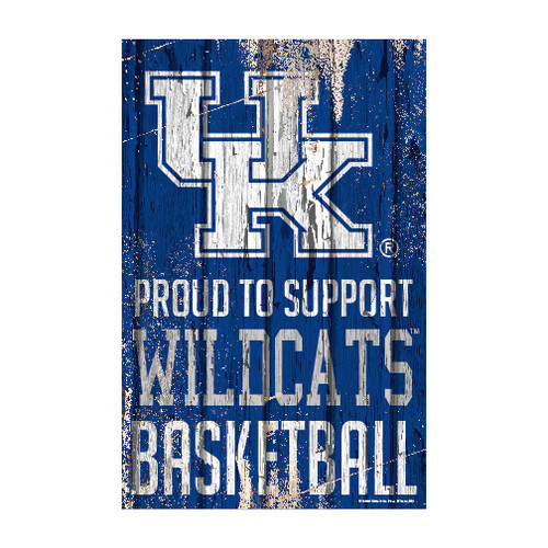 Kentucky Wildcats Sign 11x17 Wood Proud to Support Design
