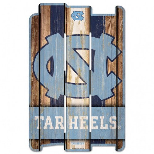 North Carolina Tar Heels Sign 11x17 Wood Fence Style