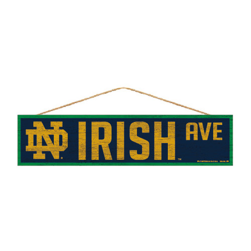 Notre Dame Fighting Irish Sign 4x17 Wood Avenue Design