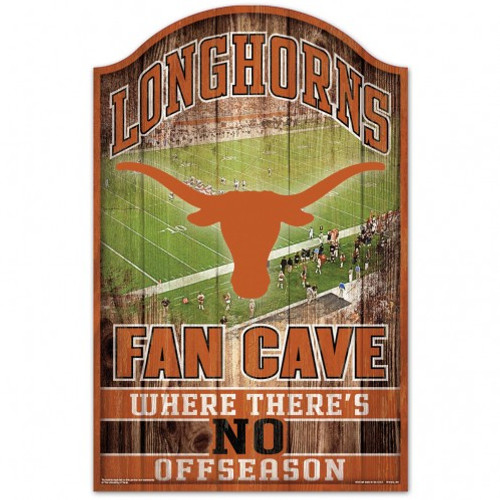 Texas Longhorns Sign 11x17 Wood Fan Cave Design