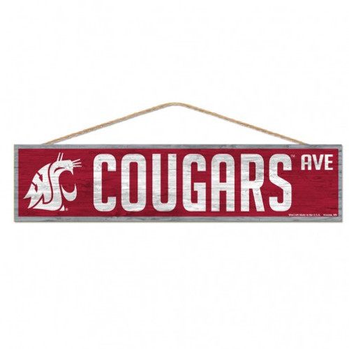 Washington State Cougars Sign 4x17 Wood Avenue Design