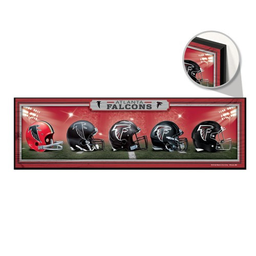 Atlanta Falcons Sign 9x30 Wood Helmets Design