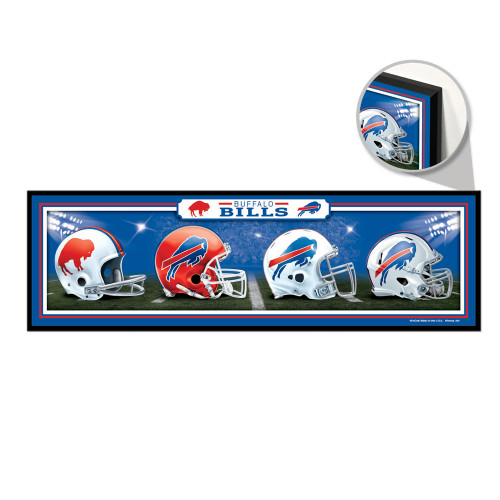 Buffalo Bills Sign 9x30 Wood Helmets Design