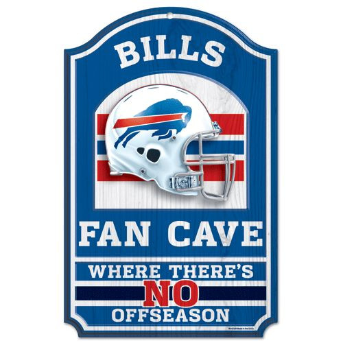 Buffalo Bills Wood Sign - 11"x17" Fan Cave Design