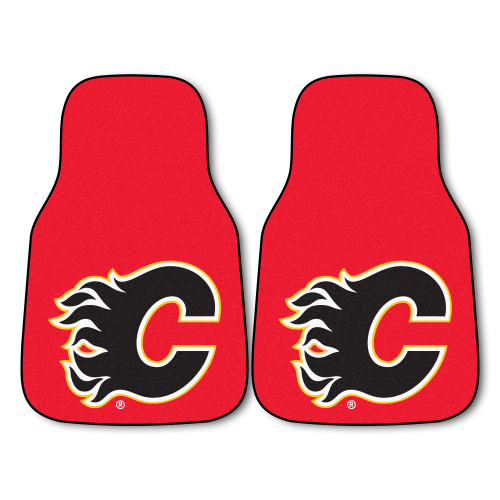 NHL - Calgary Flames 2-pc Carpet Car Mat Set 17"x27"