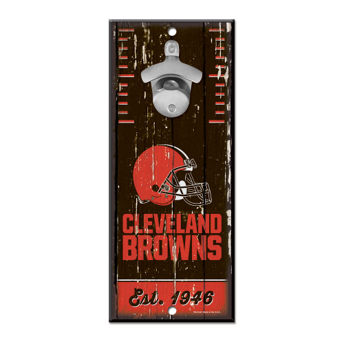 Cleveland Browns Sign Wood 5x11 Bottle Opener