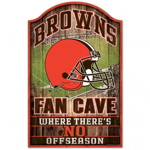 Cleveland Browns Sign 11x17 Wood Fan Cave Design