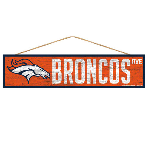 Denver Broncos Sign 4x17 Wood Avenue Design