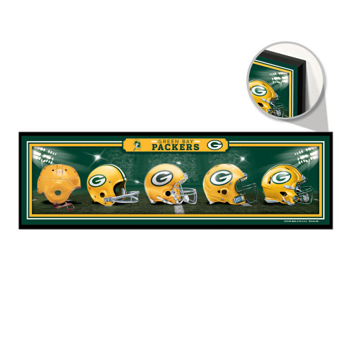 Green Bay Packers Sign 9x30 Wood Helmets Design