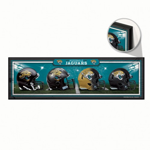 Jacksonville Jaguars Sign 9x30 Wood Helmets Design
