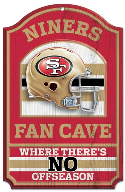 San Francisco 49ers Wood Sign - 11"x17" Fan Cave Design