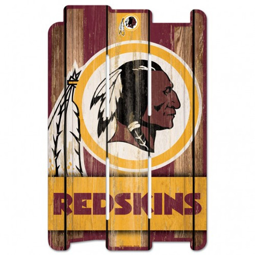 Washington Redskins Sign 11x17 Wood Fence Style