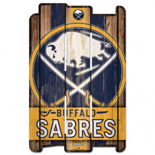 Buffalo Sabres Sign 11x17 Wood Fence Style