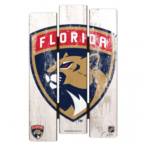 Florida Panthers Sign 11x17 Wood Fence Style