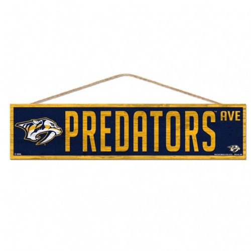 Nashville Predators Sign 4x17 Wood Avenue Design