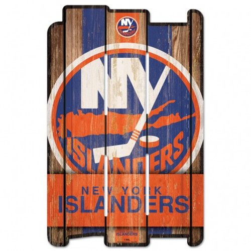 New York Islanders Sign 11x17 Wood Fence Style