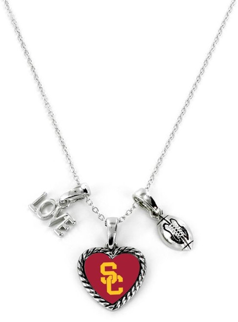 USC Trojans Necklace Charmed Sport Love Football