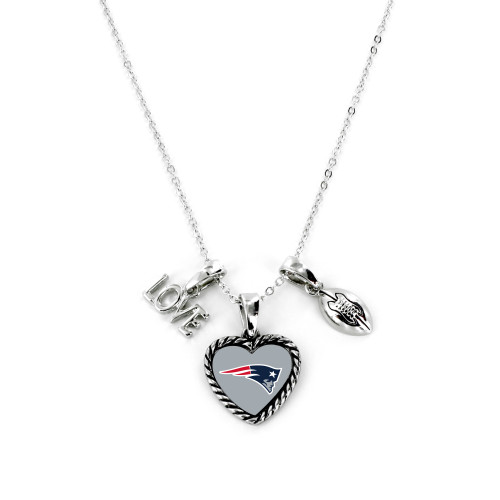 New England Patriots Necklace Charmed Sport Love Football