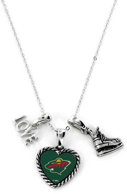 Minnesota Wild Necklace Charmed Sport Love Skate