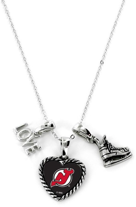 New Jersey Devils Necklace Charmed Sport Love Skate