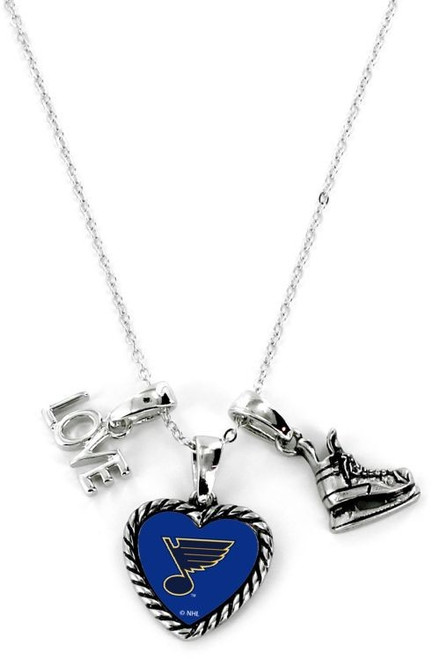 St. Louis Blues Necklace Charmed Sport Love Skate