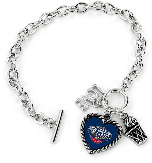 New Orleans Pelicans Bracelet Charmed Sport Love Basketball