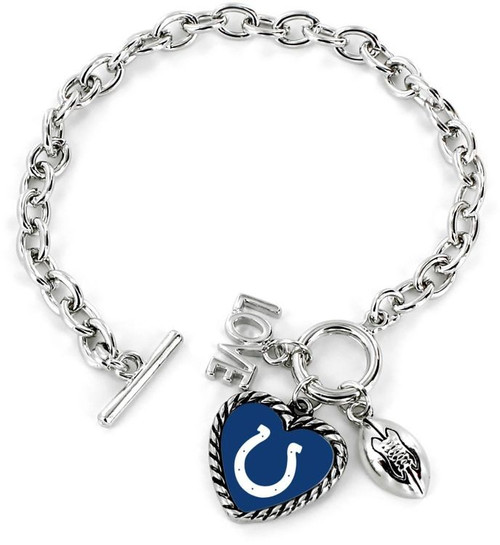 Indianapolis Colts Bracelet Charmed Sport Love Football