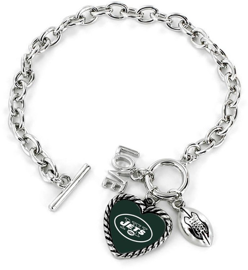 New York Jets Bracelet Charmed Sport Love Football