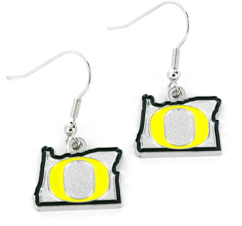 Oregon Ducks Earrings State Design