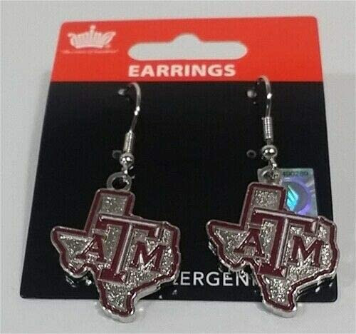 Texas A&M Aggies Earrings State Design