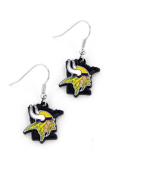 Minnesota Vikings Earrings State Design