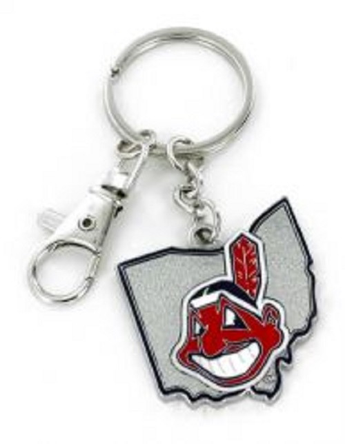 Cleveland Indians Keychain State Design