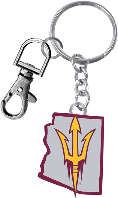 Arizona State Sun Devils Keychain State Design