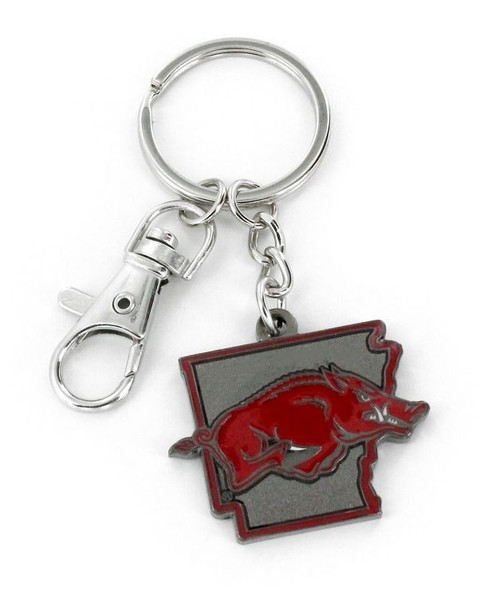 Arkansas Razorbacks Keychain State Design