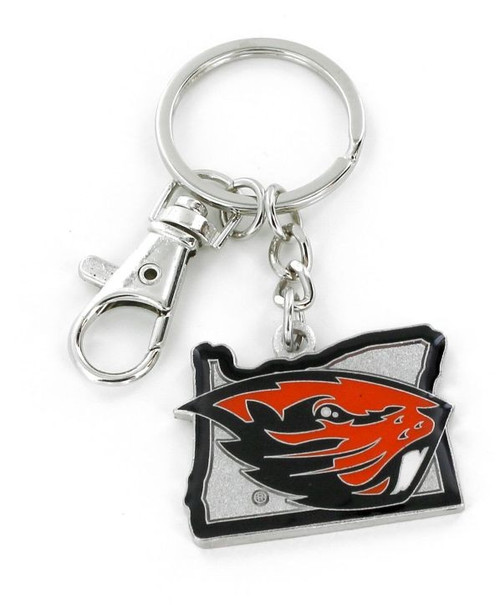 Oregon State Beavers Keychain State Design