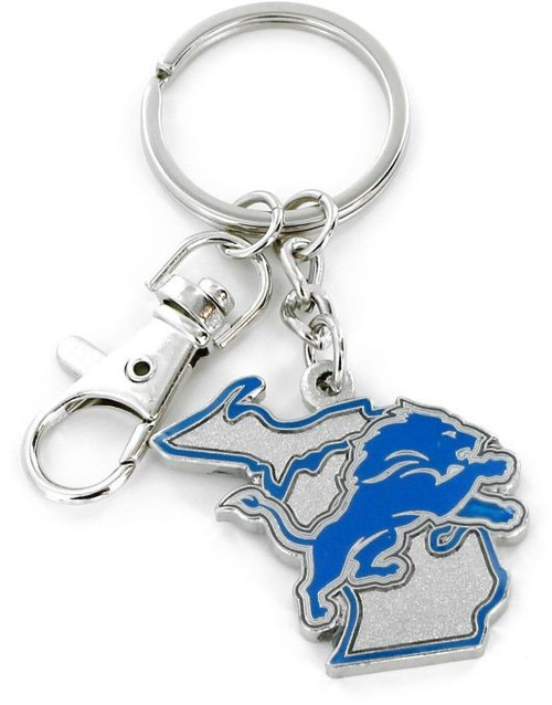 Detroit Lions Keychain State Design